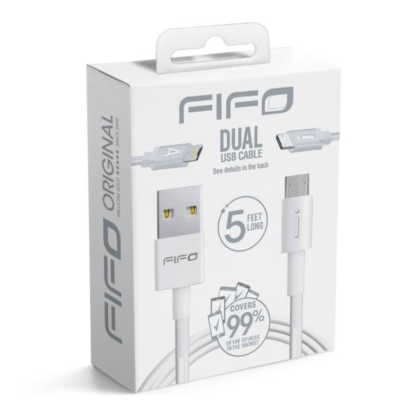 Imagen de Cable Fifo Dual Usb a Micro Usb / Lightning 1,5 M