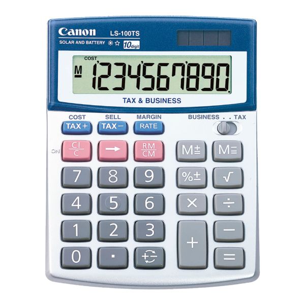 Imagen de Calculadora de Escritorio Canon Ángulo de Inclinación Carga Solar y Batería