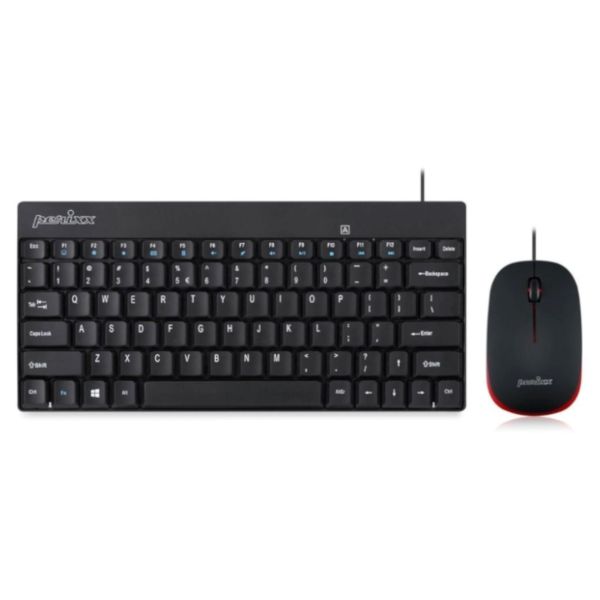 Imagen de Combo Mouse Y Teclado Cableados Perixx 212 Español