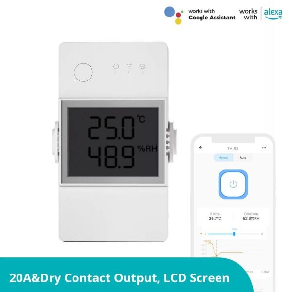 Imagen de Sensor Hub Sonoff Thr320d Temp/hum C/pant Rj9