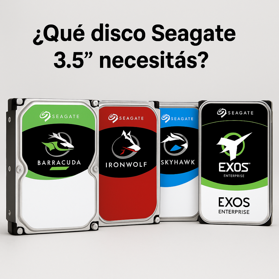Seagate Barracuda, IronWolf, SkyHawk y Exos: ¿Qué disco 3.5” comprar en 2025?