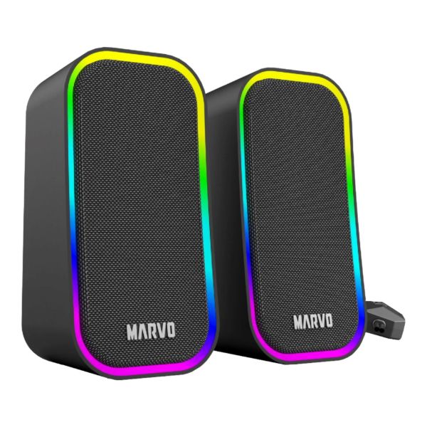 Imagen de Parlantes Gaming Usb Pc Marvo Sg-285 Con Iluminación Rgb 6w