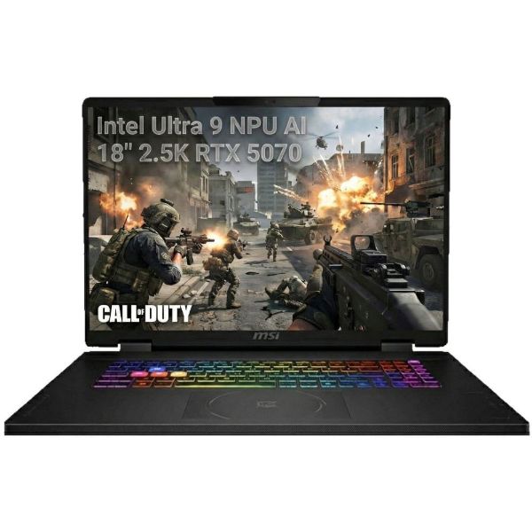 Imagen de Notebook Gamer MSI Intel Ultra 9 NPU AI RTX 5070 32GB SSD 18