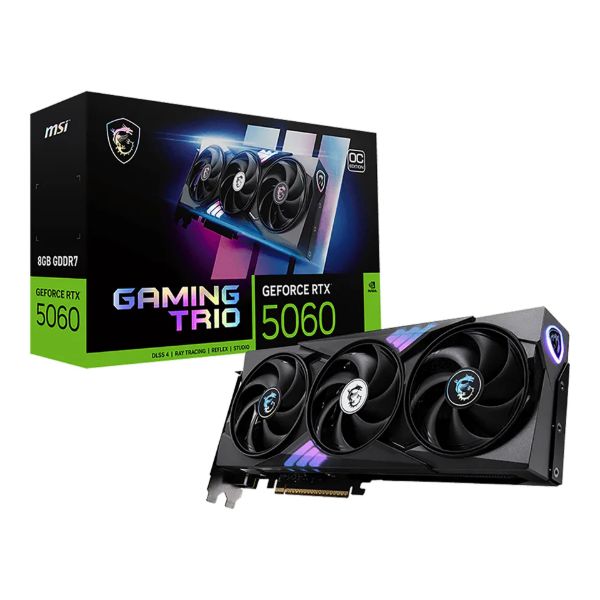 Imagen de Tarjeta Video MSI RTX 5060 8GB Nvidia GeForce GDDR7 Trio OC