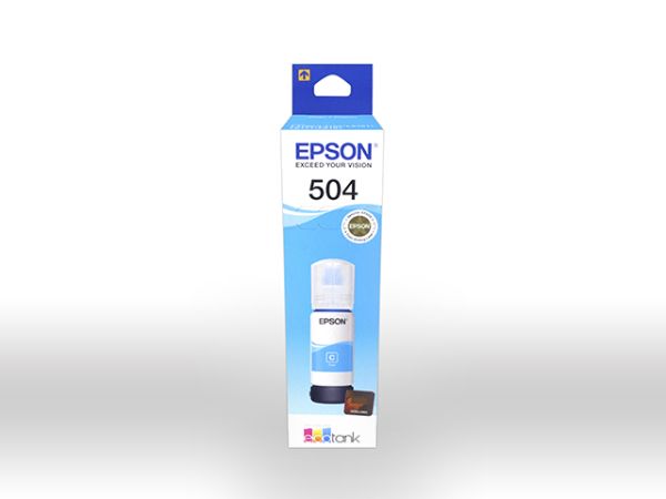 Imagen de Epson 504 - 70 ml - cián - original - recarga de tinta - para EcoTank L4150, L4260, L6161, L6171, L6191, L6270