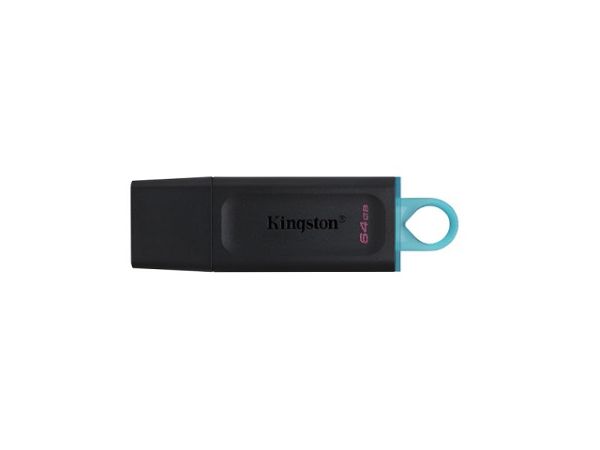Imagen de Kingston DataTraveler Exodia - Unidad flash USB - 64 GB - USB 3.2 Gen 1 - negro con turquesa