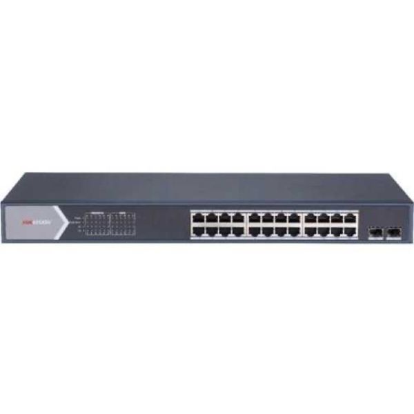 Imagen de Hikvision Smart Managed Series DS-3E1526P-SI - Conmutador - inteligente - 24 x 10/100/1000 (PoE+) + 2 x Gigabit SFP - sobremesa - PoE+ (370 W)