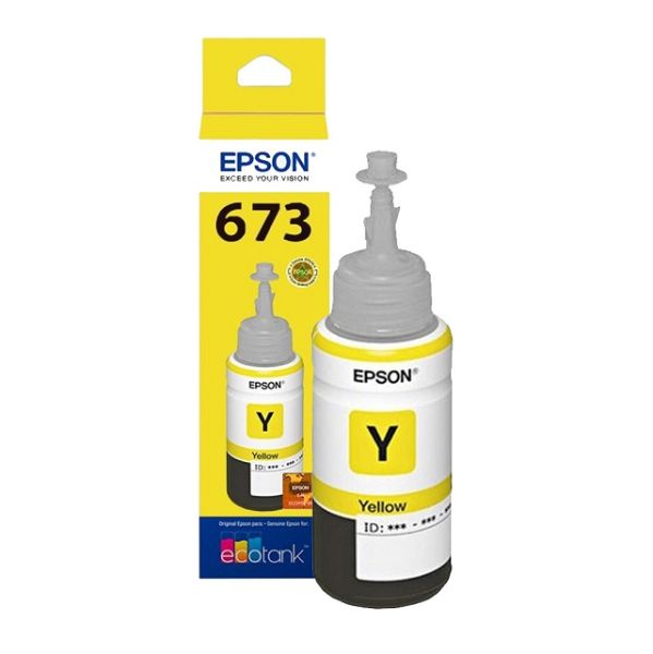Imagen de Epson T673 - Amarillo - original - recarga de tinta - para Epson L1800, L800, L805, L810, L850; EcoTank L1800