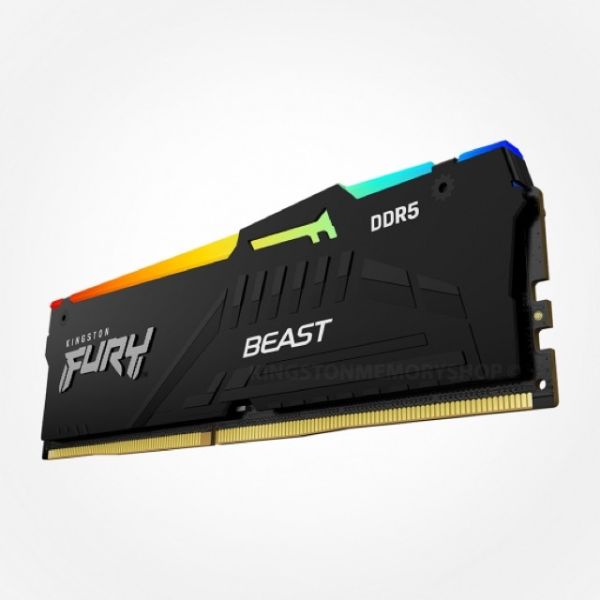 Imagen de Kingston FURY Beast RGB - DDR5 - módulo - 16 GB - DIMM de 288 contactos - 5600 MT/s / PC5-44800 - CL40 - 1.25 V - sin búfer - on-die ECC