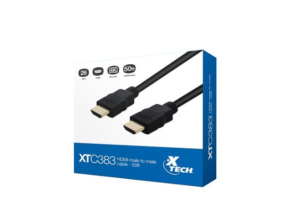 Imagen de Xtech - Video / audio cable - HDMI - HDMI - 50ft-m/m-XTC-383