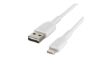 Imagen de Belkin BoostCharge - Cable Lightning - Lightning macho a USB macho - 2 m - blanco