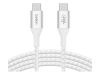 Imagen de Belkin BoostCharge - Cable USB - 24 pin USB-C (M) a 24 pin USB-C (M) - USB 2.0 - 2 m - compatible con hasta 240 W de potencia - blanco