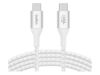 Imagen de Belkin BoostCharge - Cable USB - 24 pin USB-C (M) a 24 pin USB-C (M) - USB 2.0 - 2 m - compatible con hasta 240 W de potencia - blanco
