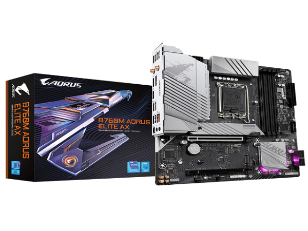 Imagen de AORUS - B760M ELITE AX - Motherboard - Micro ATX - LGA1700 Socket - Intel B760 - para Celeron / para Pentium / para Core i3 / para Core i5 / para Core i7 - None