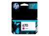 Imagen de HP 670 - Magenta - original - Ink Advantage - cartucho de tinta - para Deskjet Ink Advantage 3525, Ink Advantage 46XX, Ink Advantage 5525, Ink Advantage 6525