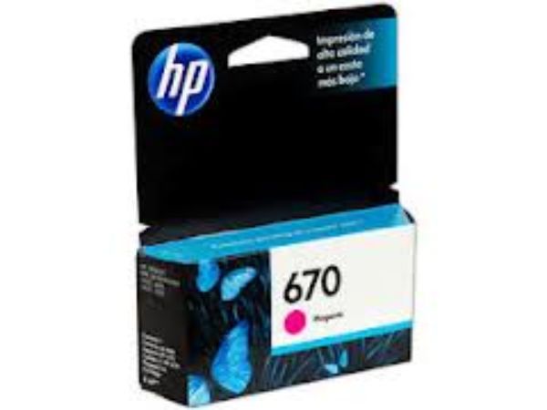Imagen de HP 670 - Magenta - original - Ink Advantage - cartucho de tinta - para Deskjet Ink Advantage 3525, Ink Advantage 46XX, Ink Advantage 5525, Ink Advantage 6525