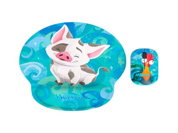Imagen de Xtech - XTM-DKT4MO - Mouse and mouse pad kit - 2.4 GHz - Wireless - Moana 2 KT4MO - Disney Moana 2 Pua and Hei Hei