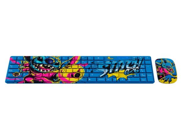 Imagen de Xtech - Keyboard and mouse set - Spanish - Wireless - 2.4 GHz - Stitch Design - Disney XTK-D312ST