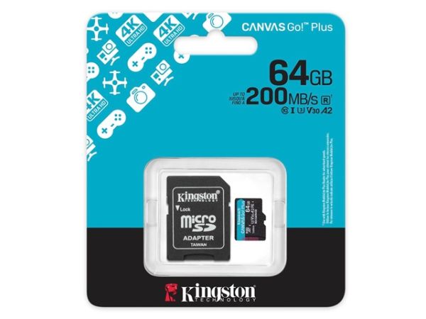 Imagen de Kingston - Flash memory card - SDHC Memory Card - 64GB microSDXC Canvas Go Plus
