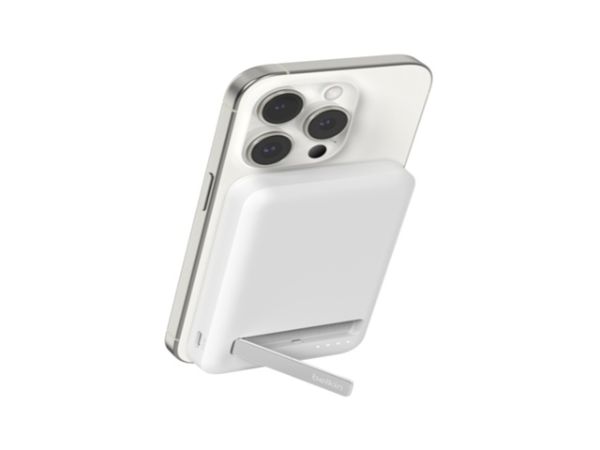 Imagen de Belkin - Power bank - 15 Watt - Lithium - Para Universal - Qi2 5.000 mAh Stand White