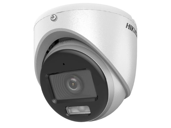 Imagen de Hikvision 5MP/3K ColorVu Smart hybrid light Audio Fixed Turret Camera - switchable signals (TVI/AHD/CVI/CVBS) - audio over coaxial cable -Built-in Mic - Metal - Outdoor - fixed focal 2.8mm - DWDR - IP67 - IP67 - 20M IR - 20M White light