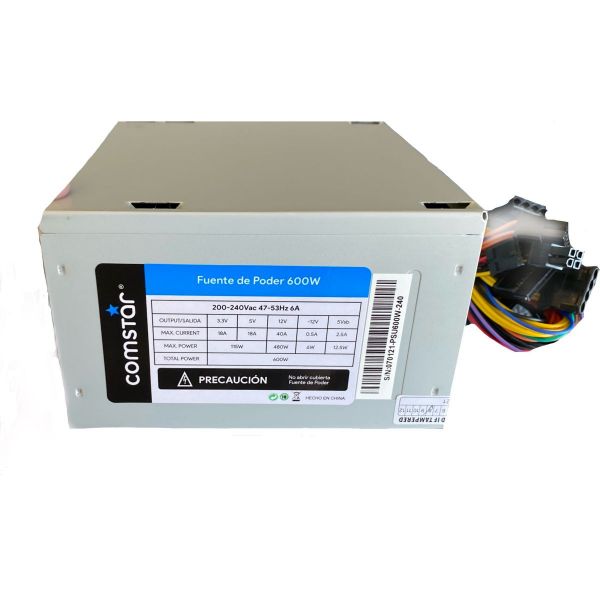 Imagen de Fuente Comstar Power Supply 600w 220v