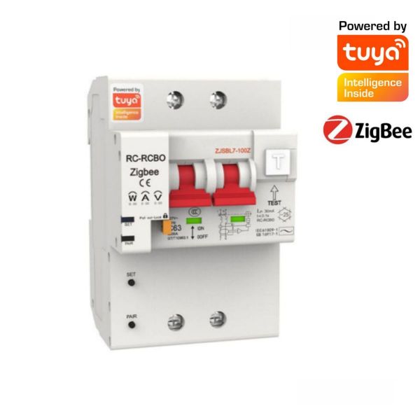 Imagen de Llave Electrica 2p Zigbee 32a Monit. Consumo Tuya