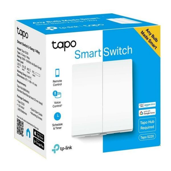 Imagen de Interruptor Smart Tp-link Tapo S220 2 G 1 Way V1.0
