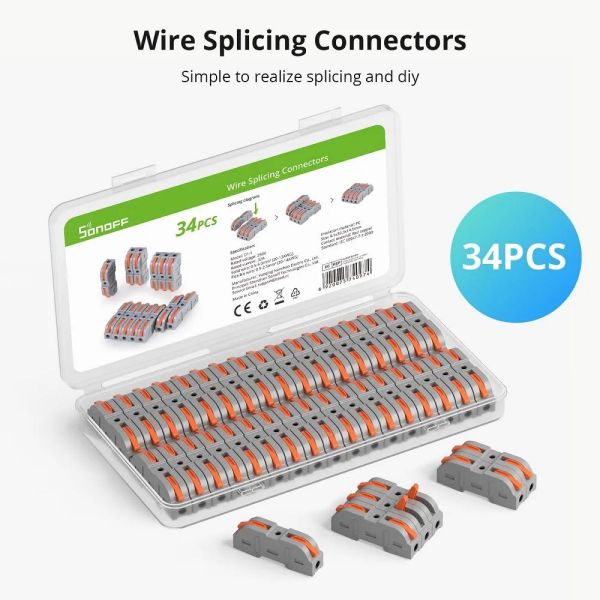 Imagen de Conectores De Empalme De Cable D1-1 Sonoff 34 Pcs