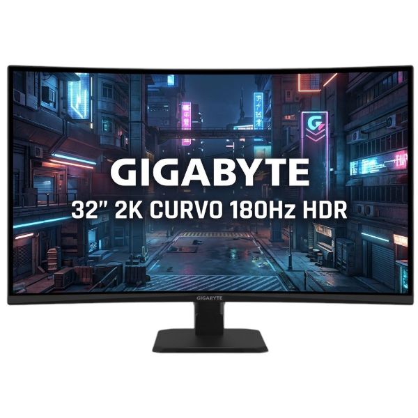 Imagen de Monitor Gamer 32" 2K CURVO Gigabyte VA 180Hz HDR