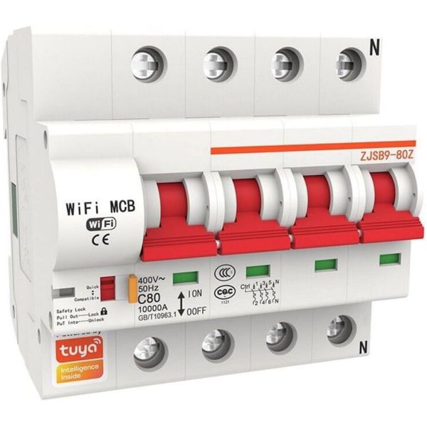 Imagen de Llave Eléctrica 4 Polos 32a Tuya Smart