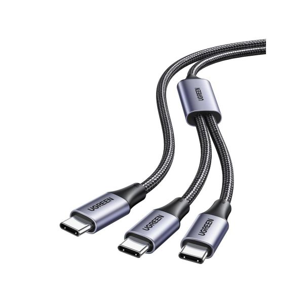 Imagen de Cable Ugreen Tipo C a 2 Tipo C 100W carga múltiple