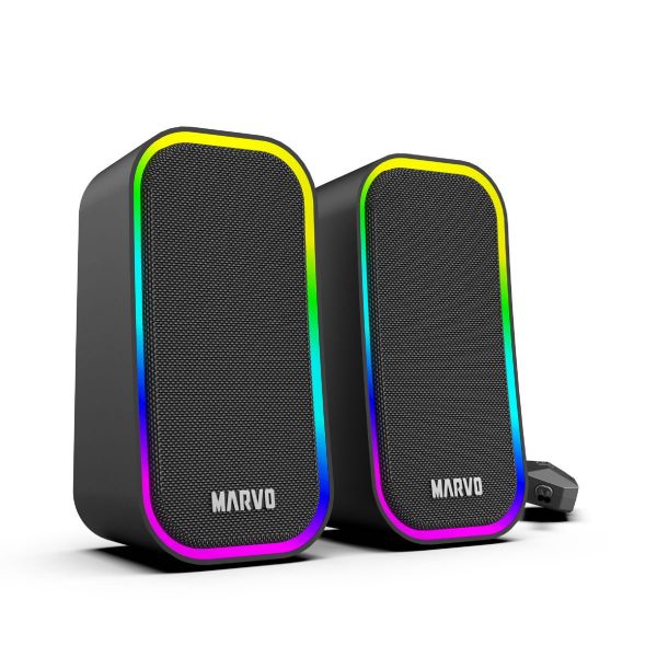 Imagen de Parlante Marvo SG-285 RGB Gaming USB Negro