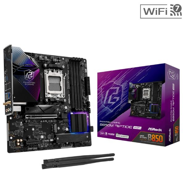 Imagen de Motherboard AMD AM5 DDR5 Asrock B850m Riptide Wifi