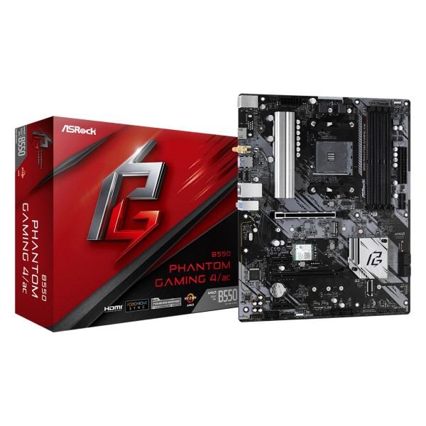 Imagen de Motherboard AMD AM4 DDR4 B550 Phantom Gaming 4 Wifi Asrock