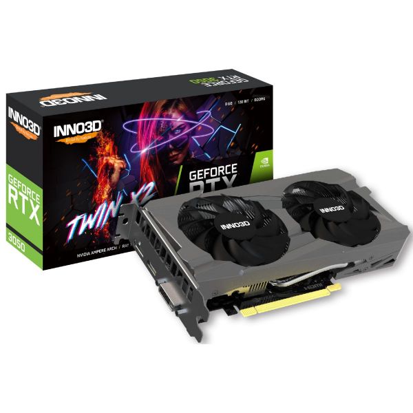 Imagen de Tarjeta Video GeForce RTX 3050 Twin X2 8GB GDDR6 Inno3d