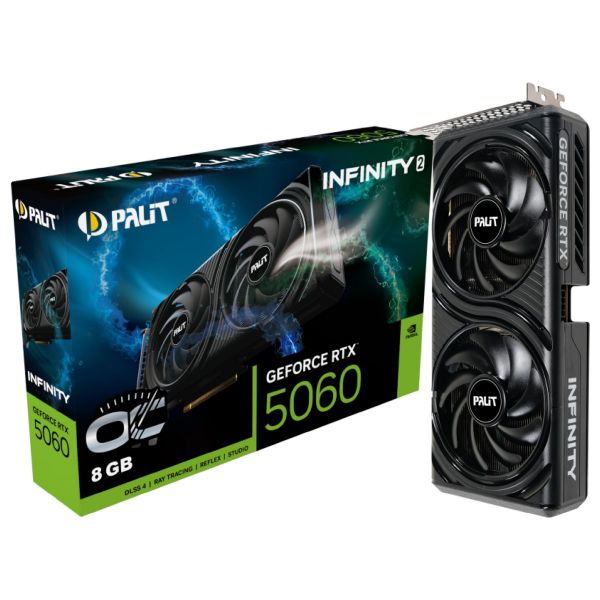 Imagen de Tarjeta Palit Geforce Rtx 5060 Infinity 2 Oc 8gb D