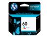 Imagen de HP 60 - 4 ml - color (cian, magenta, amarillo) - original - cartucho de tinta - para Deskjet F2430, F4213, F4435, F4580; Envy 100 D410, 11X D411, 12X; Photosmart C4740, D110