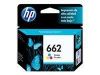 Imagen de HP 662 - Color (cian, magenta, amarillo) - original - Ink Advantage - cartucho de tinta - para Deskjet 1516, Ink Advantage 15XX, Ink Advantage 26XX, Ink Advantage 46XX