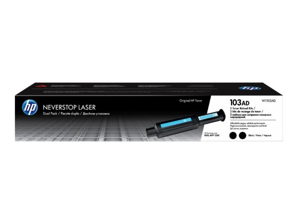 Imagen de HP 103AD Reload Kit Paquete de 2 Negro Recarga de Tóner Neverstop