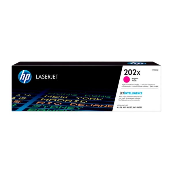 Imagen de HP 202X Magenta CF503X — Cartucho de Tóner LaserJet Alta Capacidad