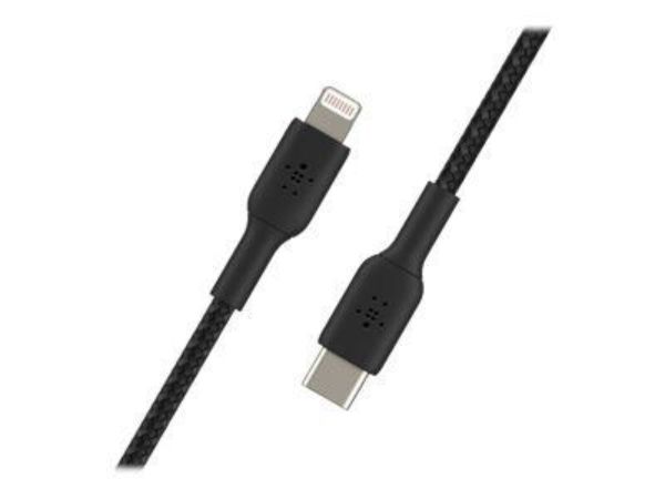 Imagen de Belkin BOOST CHARGE - Cable Lightning - USB-C (M) a Lightning (M) - 1 m - negro - suministro de potencia USB (18W) - para Apple iPad/iPhone/iPod (Lightning)