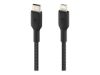 Imagen de Belkin BOOST CHARGE - Cable Lightning - USB-C (M) a Lightning (M) - 1 m - negro - suministro de potencia USB (18W) - para Apple iPad/iPhone/iPod (Lightning)