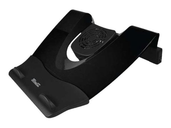 Imagen de Klip Xtreme KNS-110B Notebook Stand / Cooling Station - Soporte para ordenador portátil - con concentrador USB de 4 puertos, ventilador de refrigeración - 17" - negro