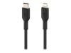 Imagen de Belkin BOOST CHARGE - Cable Lightning - USB-C (M) a Lightning (M) - 1 m - negro - suministro de potencia USB (18W) - para Apple iPad/iPhone/iPod (Lightning)
