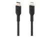Imagen de Belkin BOOST CHARGE - Cable Lightning - USB-C (M) a Lightning (M) - 1 m - negro - suministro de potencia USB (18W) - para Apple iPad/iPhone/iPod (Lightning)