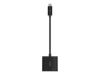 Imagen de Belkin USB-C to HDMI + Charge Adapter - Conversor de interfaz de vídeo - USB-C (M) a HDMI, USB-C (solo alimentación) (H) - negro - compatibilidad con 4K, USB Power Delivery (60W)