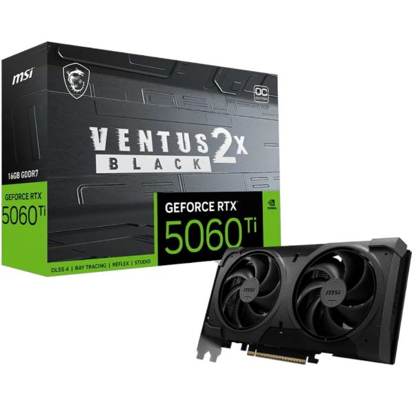 Imagen de MSI - PCI Express - NVidea GeForce RTX 5060 Ti - 16G VENTUS 2X OC BLACK PLUS