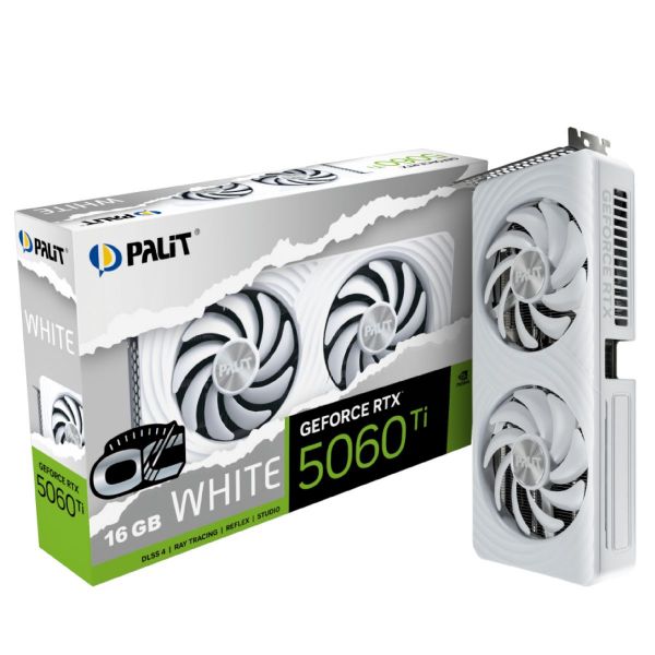 Imagen de Tarjeta Palit Geforce Rtx 5060ti White Oc 16gb D7