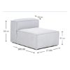 Imagen de Sofa Blokk Modulo Central Gris